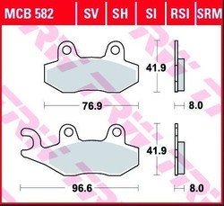 Plaquettes AV G XT-Z750 89-97