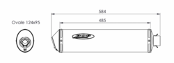 Sil Bos Ovale inox look carbone
