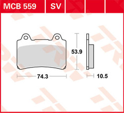 Plaquettes AV TDM850 3VD / 4CM