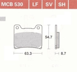 Plaquettes AR TDM850 91-01