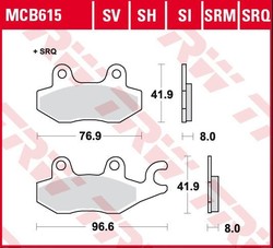 Plaquettes AV D XT-Z750 89-97