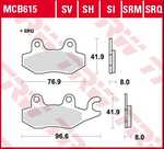 Plaquettes AV D XT-Z750 89-97